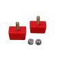 Energy Suspension Univ Red 7/8in H x 1-7/8in L x 1-3/8in W Low Profile Rectangular Bump Stops (2 ea)