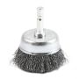 Forney 72729 Wire Cup Brush, Coarse Crimped with 1/4-Inch Hex Shank, 2-Inch-by-.012-Inch, Silver