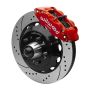 Wilwood 140-15950-DR Narrow Superlight 6R Front Truck Kit 14.00in Red 88-98 GMC Truck C1500/C2500