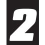 Hardline DD43W-2 Dirt Digits 3pk 4 in. - High Gloss Number 2 - White