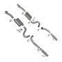 BBK 3001 86-04 Mustang Cat Back Kit Varitune Mufflers Stainless Steel Tips