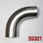 Stainless Bros 701-10256-3150 4in SS321 90 Deg Mandrel Bend Elbow - 1.5D Radius 16GA/.065in Wall (No Leg)