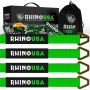 Rhino USA RNO-AXLESTRAPS-GRN Axle Tie Down Straps (4-Pack) 2In X 38In - Green