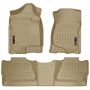 Husky Liners 07-12 Chevy Silverado/GMC Sierra Crew Cab WeatherBeater Combo Tan Floor Liners