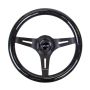 NRG ST-310BSB-BK Classic Wood Grain Steering Wheel (310mm) Black Sparkle w/Blk 3-Spoke Center