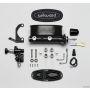 Wilwood 261-13272-BK HV Tandem M/C Kit w L/H Bracket & Prop Valve - 7/8in Bore Black-W/Push. - Early Mustang
