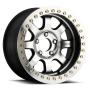 Raceline RT260-78555-32 RT260 Avenger 17x8.5in/5x139.7 BP/-32mm Offset/107.95mm Bore - Black & MACH. Beadlock Wheel