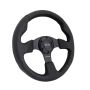 NRG Reinforced Steering Wheel (320mm) Black Leather w/Black Stitching