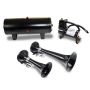 Kleinn Air Horns HK5 Kleinn Dual Black Horn Kit w/ 150 PSI Air Compressor / 1.5 gal Air Tank