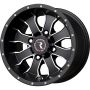 Raceline A77 Mamba 14x7in / 4x156 BP / 5mm Offset / 132.5mm Bore - Black & Machined Wheel