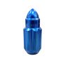 NRG 500 Series M12 X 1.5 Bullet Shape Steel Lug Nut Set - 21 Pc w/Lock Key - Blue