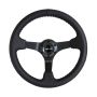 NRG Reinforced Steering Wheel (350mm / 3in. Deep) Bk Leather w/Bk BBall Stitch (Odi Bakchis Edition)
