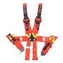 NRG SBH-HRS6PCRD FIA 6pt 2in. Shoulder Belt for HANS Device/ Rotary Cam Lock Buckle/ 3in. Waist Belt - Red