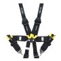 NRG SBH-HRS6PCBK FIA 6pt 2in. Shoulder Belt for HANS Device/ Rotary Cam Lock Buckle/ 3in. Waist Belt - Black