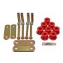 Energy Suspension 67-69 Chevy Camaro w/ Mono-Leaf Springs Red Heavy Duty Shackle Set (Inc Hardware)