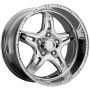 Raceline 886 Renegade 17x9in / 5x127 BP / 0mm Offset / 83.82mm Bore - Polished Wheel