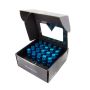 NRG 700 Series M12 X 1.25 Steel Lug Nut w/Dust Cap Cover Set 21 Pc w/Locks & Lock Socket - Blue