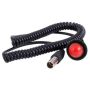 Rugged Radios PTT-HM Hole Mount Steering Wheel Push to Talk (PTT) with Coil Cord for Car Harnesses