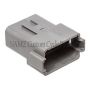 NAMZ DR-12G Deutsch DT Series 12-Wire Receptacle & Wedgelock - Gray (HD 72129-94GY)