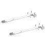 BAK Underside Buckle Ends & Strap Clips Qty 2 (w/ Hardware)