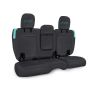PRP Seats B044-09 PRP Jeep Wrangler JL Rear Bench CoversU - 4 door with Armrest - Black/Teal