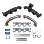 Wehrli WCF100226 17-24 Chevrolet Duramax Billet Exhaust Manifold & Stainless Up Pipe Kit w/ Gaskets & Hardware
