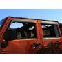 Window Visors Matte Blac k 4 Door 07-18 Jeep Wran
