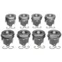 Mahle OE 10-15 GM Trucks & Camaro 6.2L Floating Pin Flat Top Piston Set w/ Rings (Set of 8)