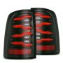 AlphaRex 640002 09-18 Dodge RAM LUXX-Series LED Taillights Black Red w/Actv Light & SS