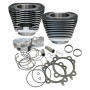 S&S Cycle 910-0205 99-06 BT 97in Big Bore Cylinder Kit - Wrinkle Black