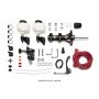 Wilwood 261-14250-BK Tandem Remote M/C Kit w L/H Brkt & Prop Valve - 15/16in Bore Black-W/Pushrod