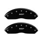 MGP 16232FMGPBK Front set 2 Caliper Covers Engraved Front  Black finish silver ch