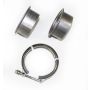JBA 3in Stainless Steel V-Band Clamp & Flanges