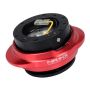 NRG SRK-220BK/RD Quick Release Kit - Black Body/ Red Oval Ring