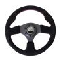 NRG Reinforced Steering Wheel (320mm) Suede w/Red Stitch