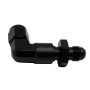 DeatschWerks 6-02-0727-B 6AN Female Flare Swivel to 6AN Male Flare 90-Degree Bulkhead - Anodized Matte Black