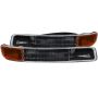 ANZO 1999-2006 Gmc Sierra 1500 Euro Parking Lights Black w/ Amber Reflector