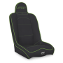 PRP Seats A140110-201-W PRP Daily Driver High Back Suspension Seat- Black/Green Vinyl
