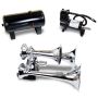 Kleinn Air Horns HK6 Kleinn Triple Chrome Horn Kit w/ 150 PSI Air Compressor / 1.5 gal Air Tank