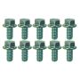Moroso 38842 1/4in-20 x .500in Serrated Zinc Flange Bolt  - 10 Pack