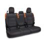 PRP Seats B055-07 PRP Jeep Wrangler JT Rear Bench Covers - with no Armrest - Black/Orange