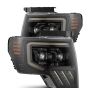 AlphaRex 880483 09-14 Ford F-150 PRO-Series Projector Headlights Black w/Activation Light Seq Signal SB DRL