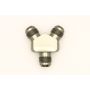 DeatschWerks 10AN Male Flare + 10AN Male Flare To 10AN Male Flare Y-Block Fitting
