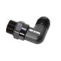 Snow -10 ORB to -10AN 90 Degree Swivel Fitting (Black)