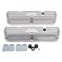 EDELBROCK EDE41769 Valve Cover Kit Classic Finned SBM LA