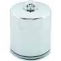 TwinPower 609986 Twin Power M8 Chrome Oil Filter With Nut Replaces H-D 62700297