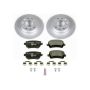 PowerStop ESK4627 Genuine Geomet Coated Rotors, ECE-R90 Brake Pads + Hardware Kit