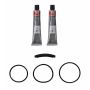 FEL PRO GASKETS OS 30812 Engine Oil Pan Gasket Set RTV Black silicone w/Rubber end seal