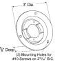 GROTE LIGHTING 43150 Theft-Resistant Mounting Flange For 2
