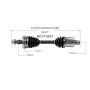 GSP NCV10537 Buick, Chevrolet, Oldsmobile, Pontiac... CV Axle Assembly  - Front Left